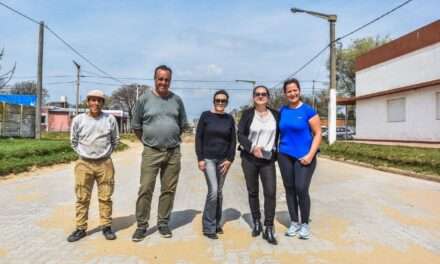 Avanza la obra de adoquinado en el barrio Quirno de Del Campillo