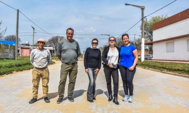 Avanza la obra de adoquinado en el barrio Quirno de Del Campillo