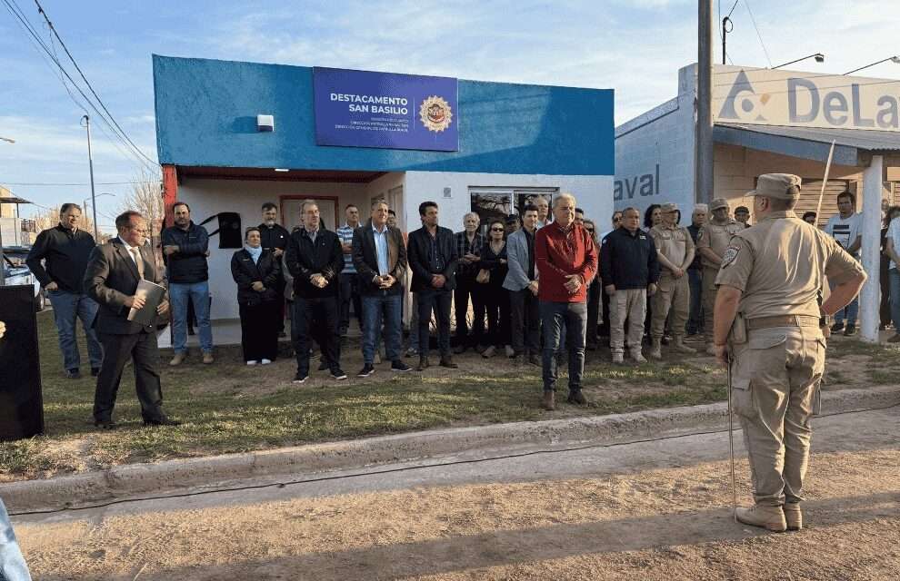 Seguridad Rural: Nueva base operativa y patrulla 0km en San Basilio