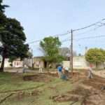 Villa Huidobro avanza con las obras de mejora en la Plazoleta Paola Quiroga