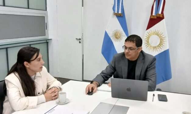 Reunión de trabajo entre Natalio Graglia y la intendenta de Santa Eufemia