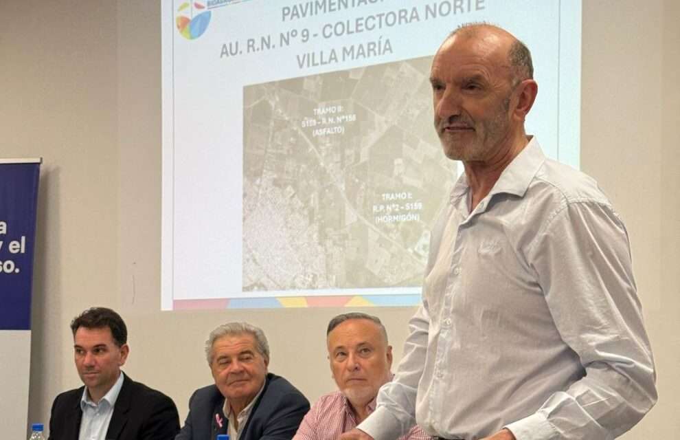 La Provincia licitará la pavimentación de la colectora de ruta 9 en Villa María