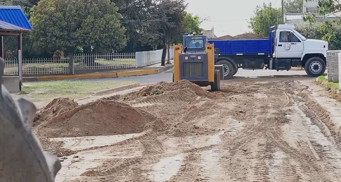 Achiras: Comienza el adoquinado en el Pasaje Agosti