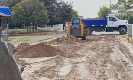 Achiras: Comienza el adoquinado en el Pasaje Agosti