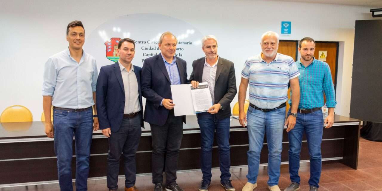 Río Cuarto: De Rivas participó de la apertura de sobres por la obra hidráulica de la Cuenca Sur