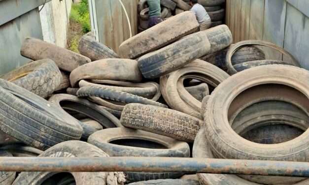 Monte de Los Gauchos: se concretó la segunda vena de neumáticos fuera de uso