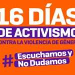 25N: Córdoba adhiere a la campaña mundial 16 Días de Activismo contra la Violencia de Género