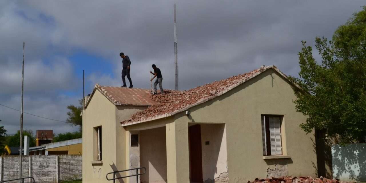 La Cautiva avanza con el reacondicionamiento integral del edificio del Destacamento Policial y el Juzgado de Paz