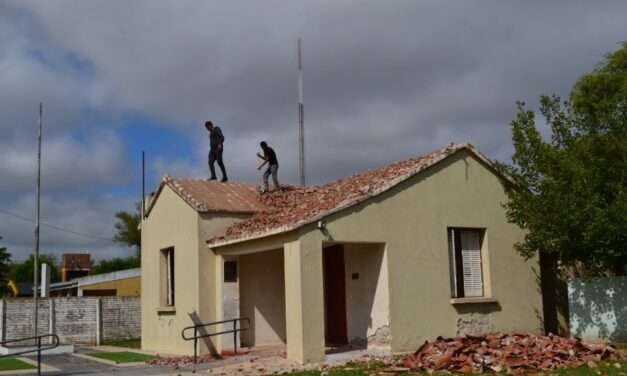 La Cautiva avanza con el reacondicionamiento integral del edificio del Destacamento Policial y el Juzgado de Paz