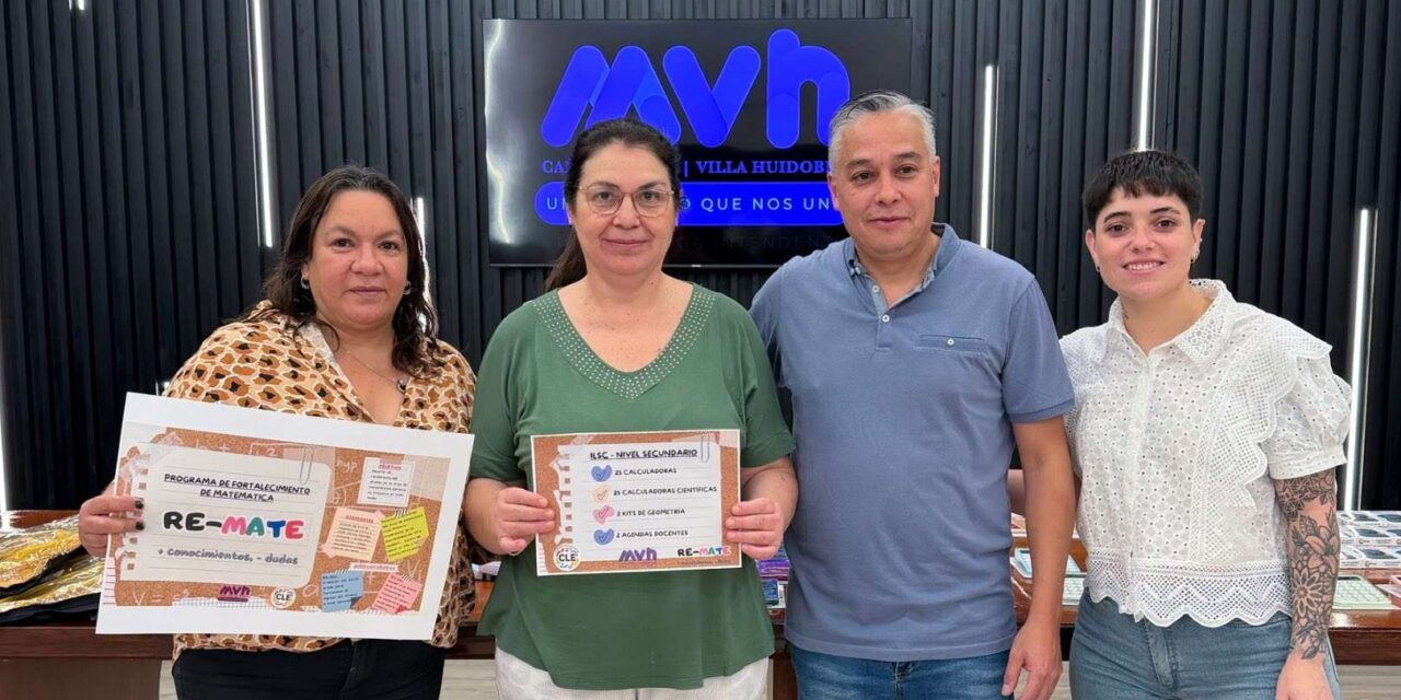 Villa Huidobro lanzó un programa local para fortalecer el aprendizaje de Matemática en el nivel secundario