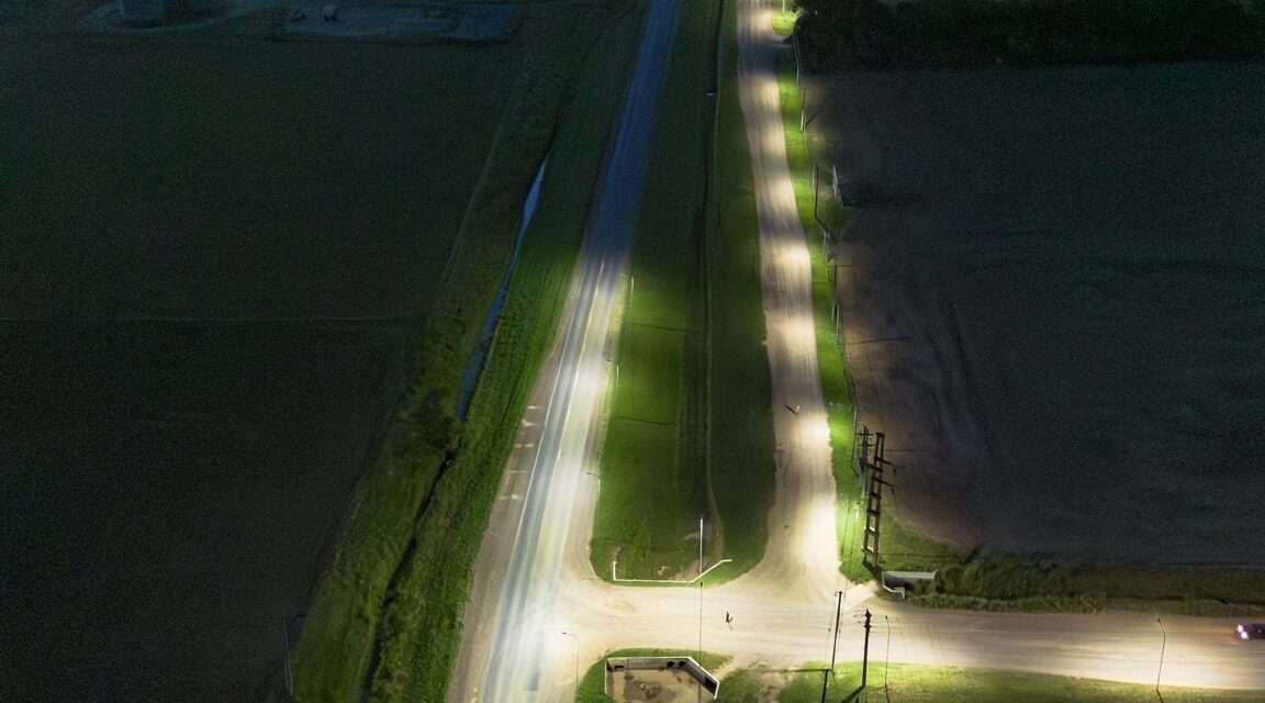 Adelia María completó la iluminación de la Ruta Provincial 24 y el acceso Gato y Mancha