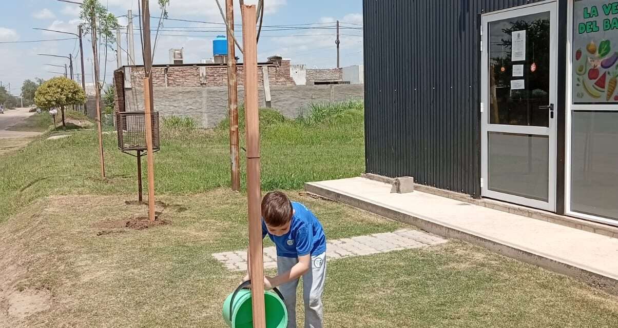 Villa María: el municipio plantó 65 nuevos árboles en Campos del Este