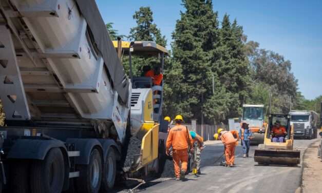 Río Cuarto: Pavimentan las colectoras de la Circunvalación y se afianza la transformación vial