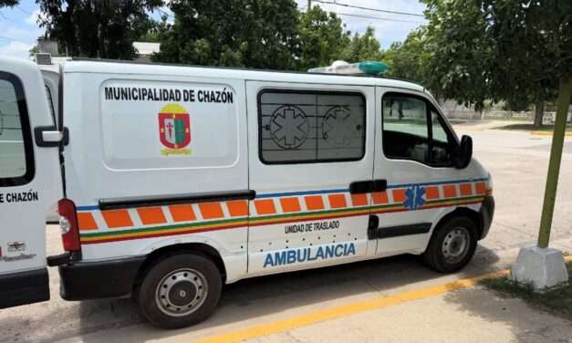 Chazón presentó su ambulancia municipal totalmente reparada