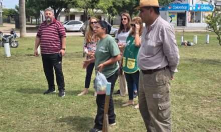 Ucacha: Alumnos y familiares del Jardín San Martín plantaron árboles en el bosquecito nativo