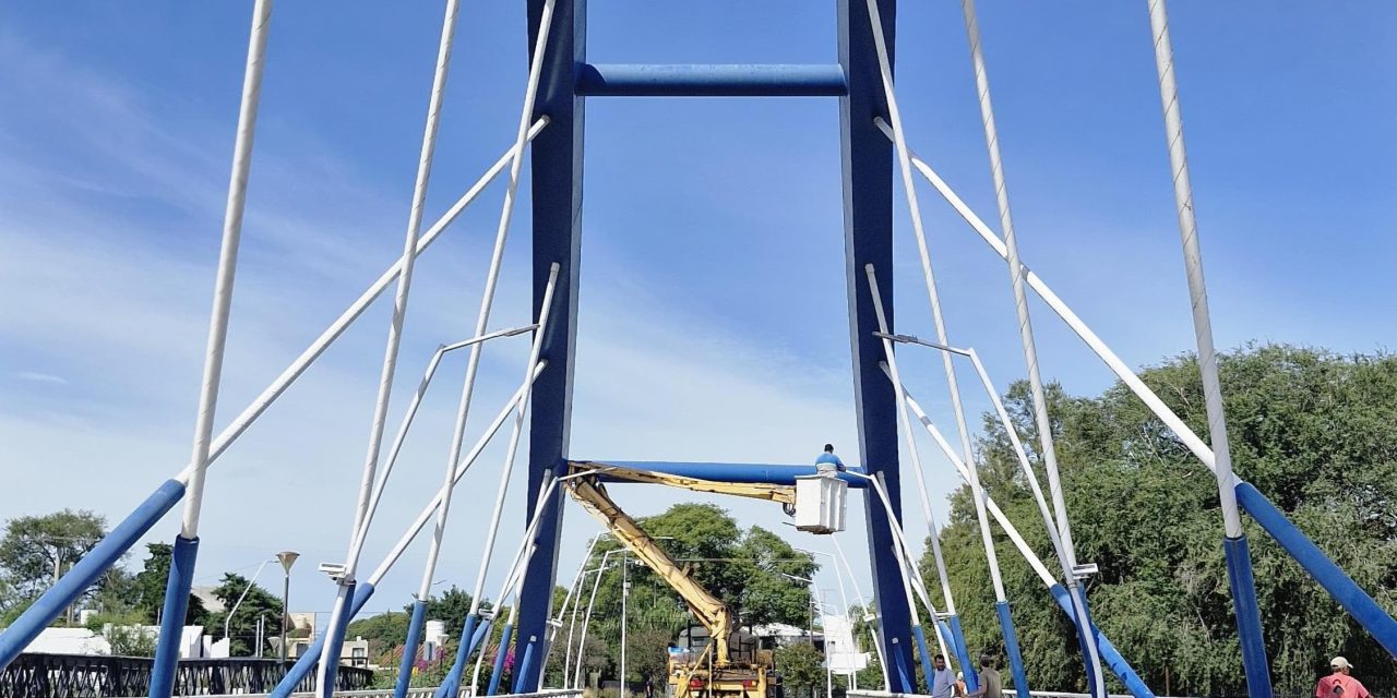 Villa María 100% Led: Se completó el recambio total de luminarias viales en el puente Perón