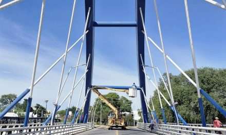 Villa María 100% Led: Se completó el recambio total de luminarias viales en el puente Perón