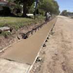 Avanza una nueva etapa de cordón cuneta en calle Belgrano