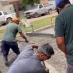 Villa Nueva avanza con la obra de pavimentación en calle Punta Mogotes