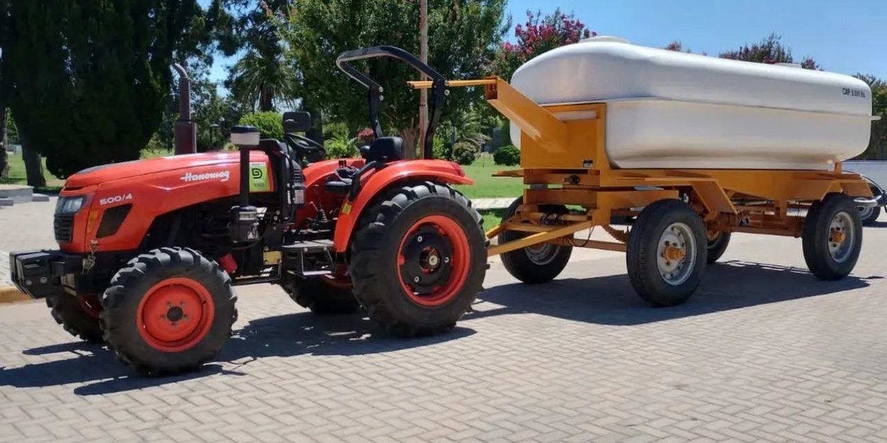 Italó incorporo un tanque regador de 8.000 litros