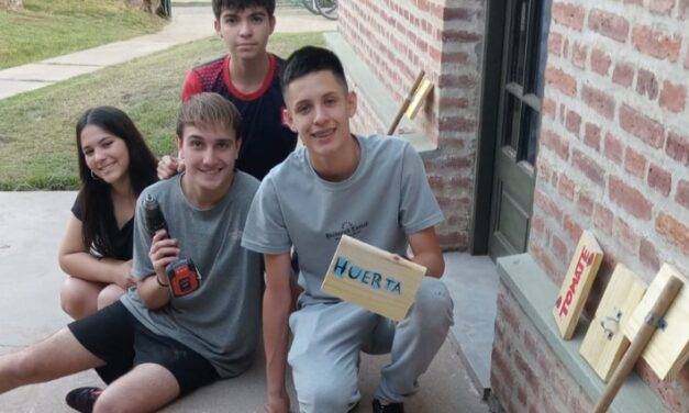 Adelia María: estudiantes del IAM impulsaron una huerta en el Hogar de Ancianos