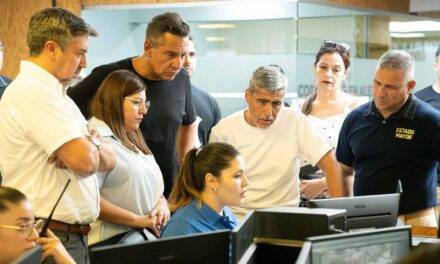 Siciliano y Quinteros recorrieron el Centro de Monitoreo “Cordobeses en Alerta”