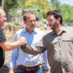 De Rivas recorrió obras de pavimentación en Alberdi y anunció un nuevo frente de trabajo