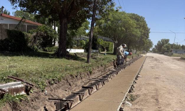 Buchardo: Finalizó la obra de cordón cuneta en calle Belgrano
