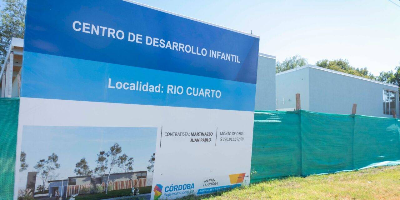 Río Cuarto: El Centro de Desarrollo Infantil tiene un avance de obra cercano al 70%