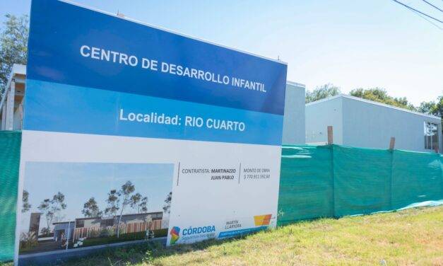 Río Cuarto: El Centro de Desarrollo Infantil tiene un avance de obra cercano al 70%