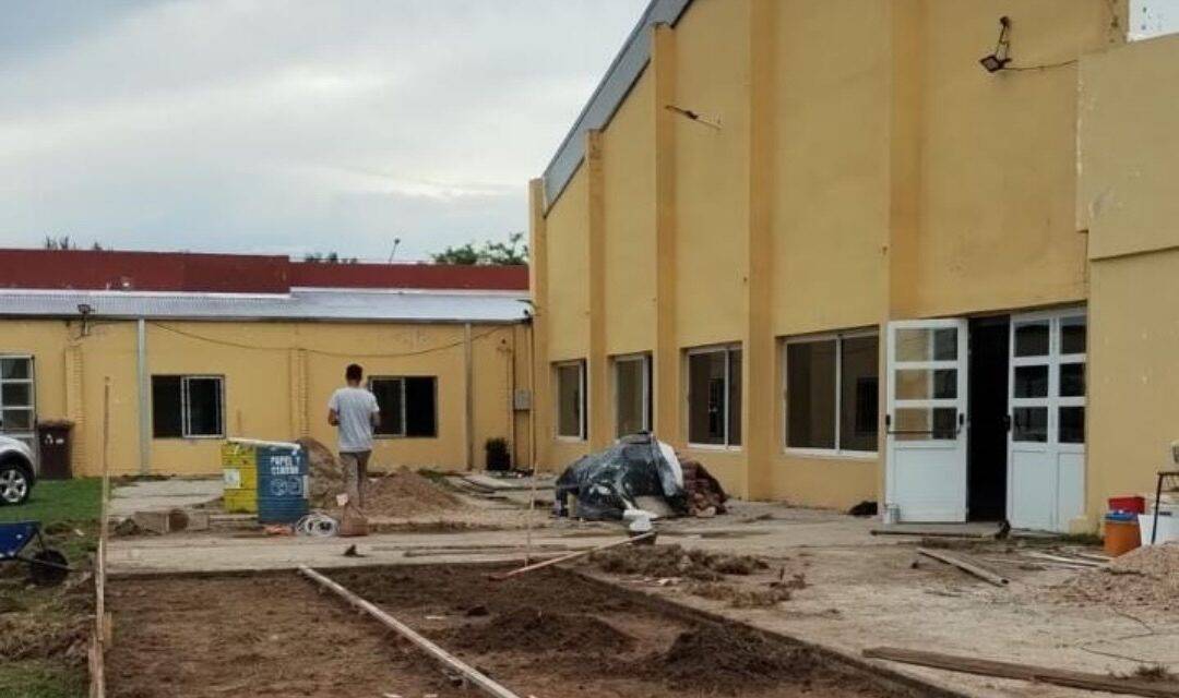 Huanchilla: avanzan las obras de refacción y puesta en valor en el Centro Educativo Domingo F. Sarmiento