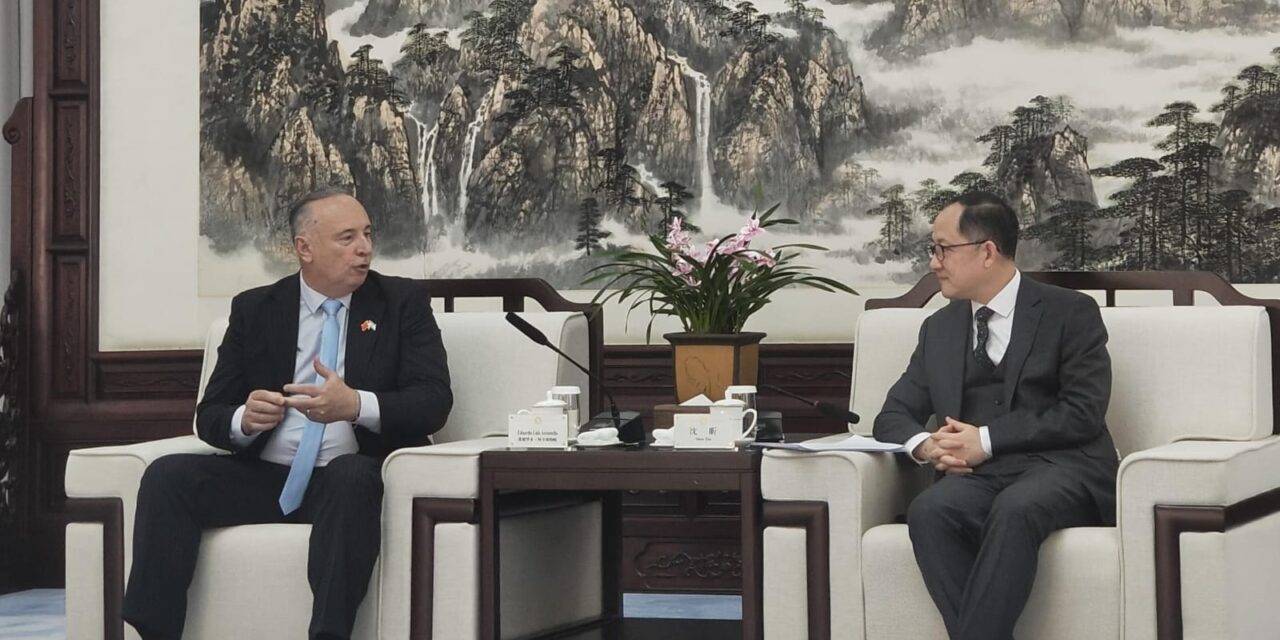 Gestiones en China: Accastello se reunió con el vicepresidente de una entidad de cooperación internacional