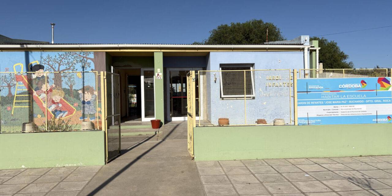 Buchardo: avanzan obras de mejora en el Jardín de Infantes José María Paz