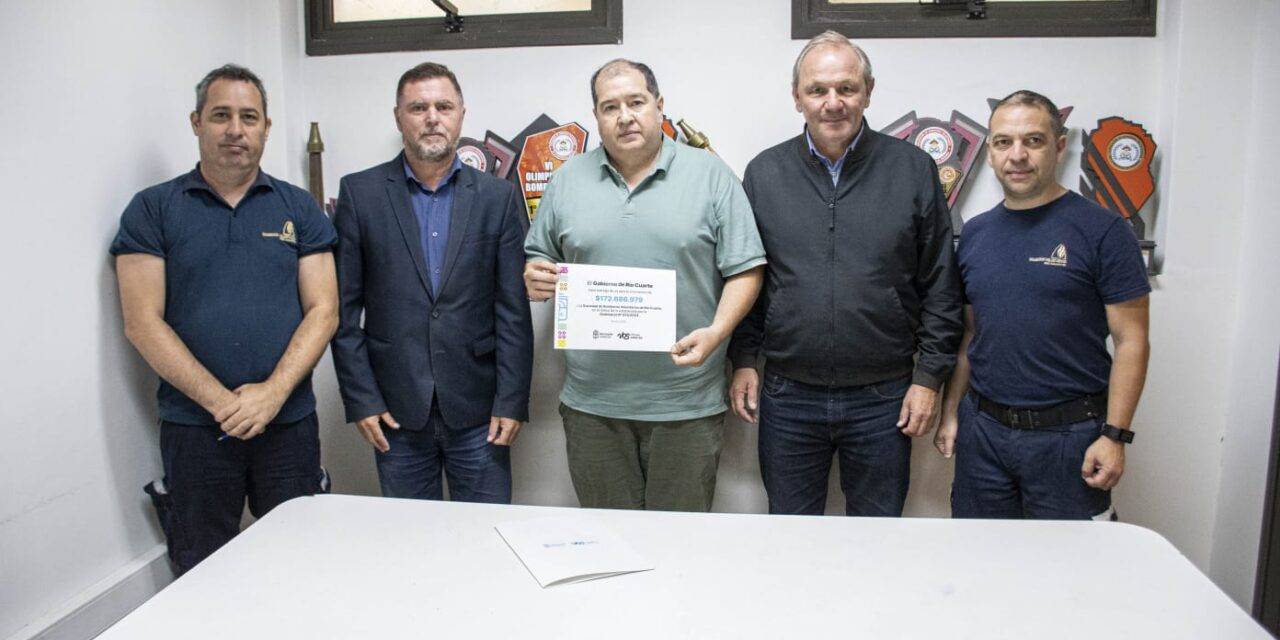 Río Cuarto: El municipio realizó un aporte superior a $172 millones de pesos a Bomberos Voluntarios