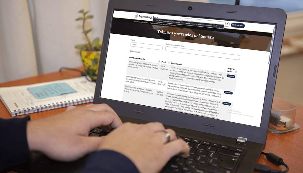 Agilizarán gestiones en el SENASA previa inscripción de los datos electrónicos
