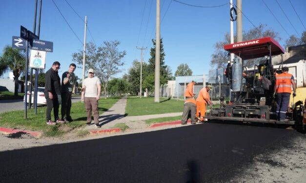 Villa María: Avanza la pavimentación en el barrio San Juan Bautista