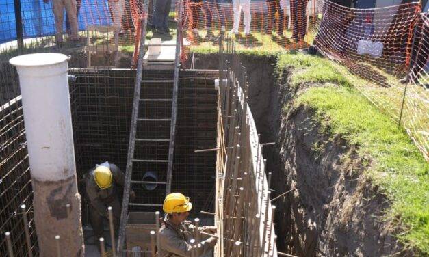 Accastello supervisó la obra de una nueva estación de captación sobre Avenida Dante Alighieri