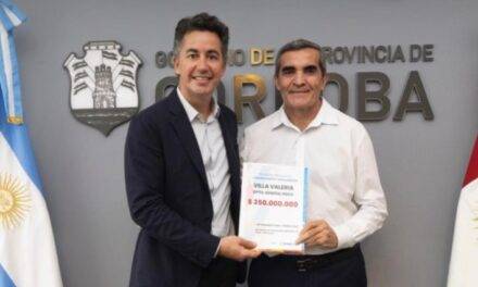 Villa Valeria recibirá $350 millones para obras de infraestructura urbana