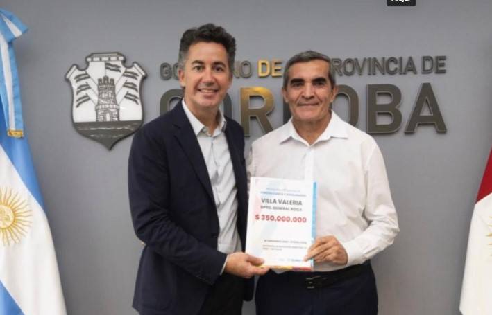 Villa Valeria recibirá $350 millones para obras de infraestructura urbana