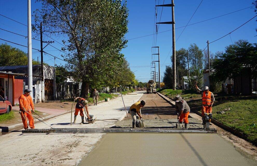 Río Cuarto: Con frentes de obra simultáneos, avanza el Plan de 100 Cuadras de Pavimento
