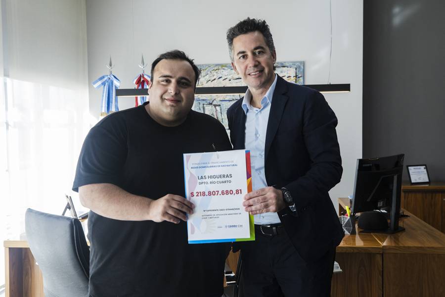 La Provincia financiará la ampliación de la red de gas natural en Las Higueras