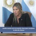 Levalle avanza con un acuerdo clave para completar la obra de cloacas