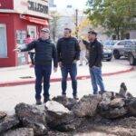 Villa María: Accastello supervisó obras en el nuevo ingreso por Ruta 2 y Av. Savio