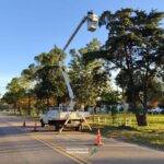 Huinca Renancó renovó la iluminación LED en el acceso norte de la ciudad