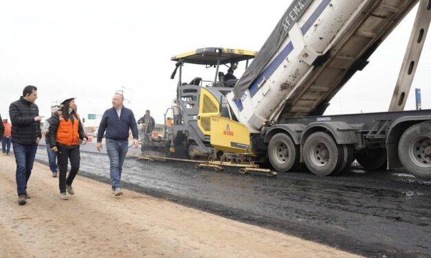 Villa María: avanza la pavimentación en Ruta 158