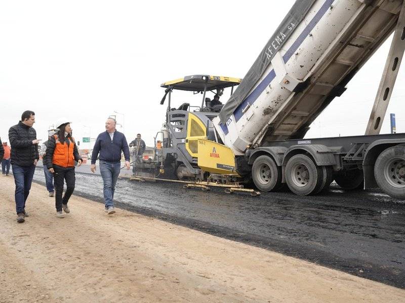 Villa María: avanza la pavimentación en Ruta 158