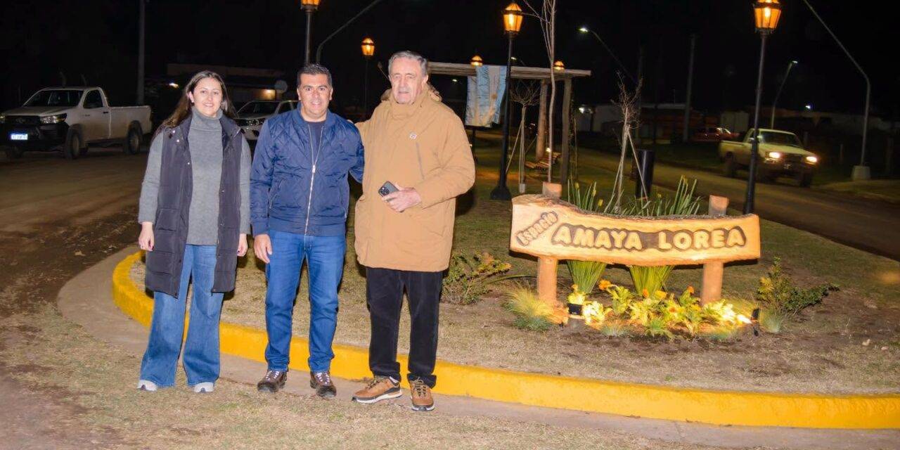 Arias inauguró una nueva plazoleta en barrio San Martín