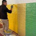 Huidobro avanza con tareas de pintura y mantenimiento en el centro educativo Manuel Belgrano