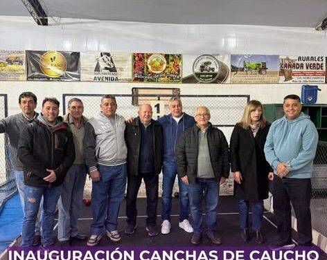 Villa Huidobro inauguró nuevas canchas de caucho en el Boching Club La Alpargata