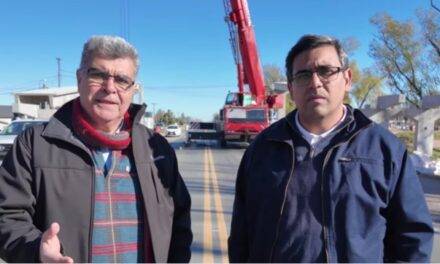 Avanza el puente peatonal en Mattaldi